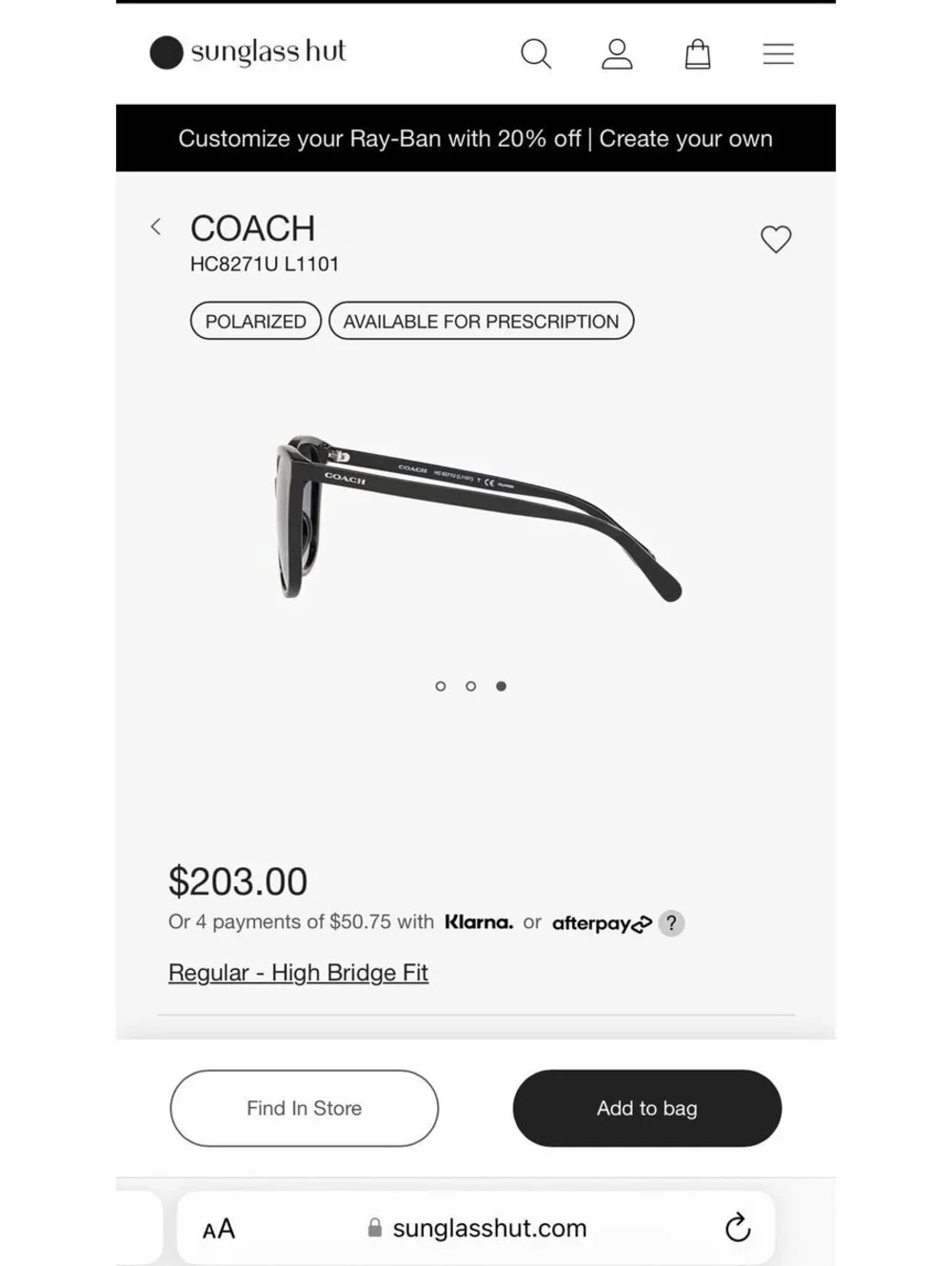 Coach sunglasses for women